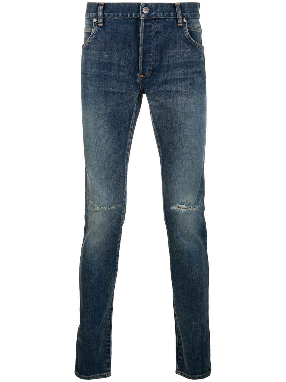 distressed slim-fit jeans - 1