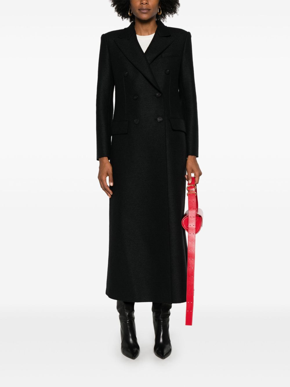 wool double-breasted coat - 2