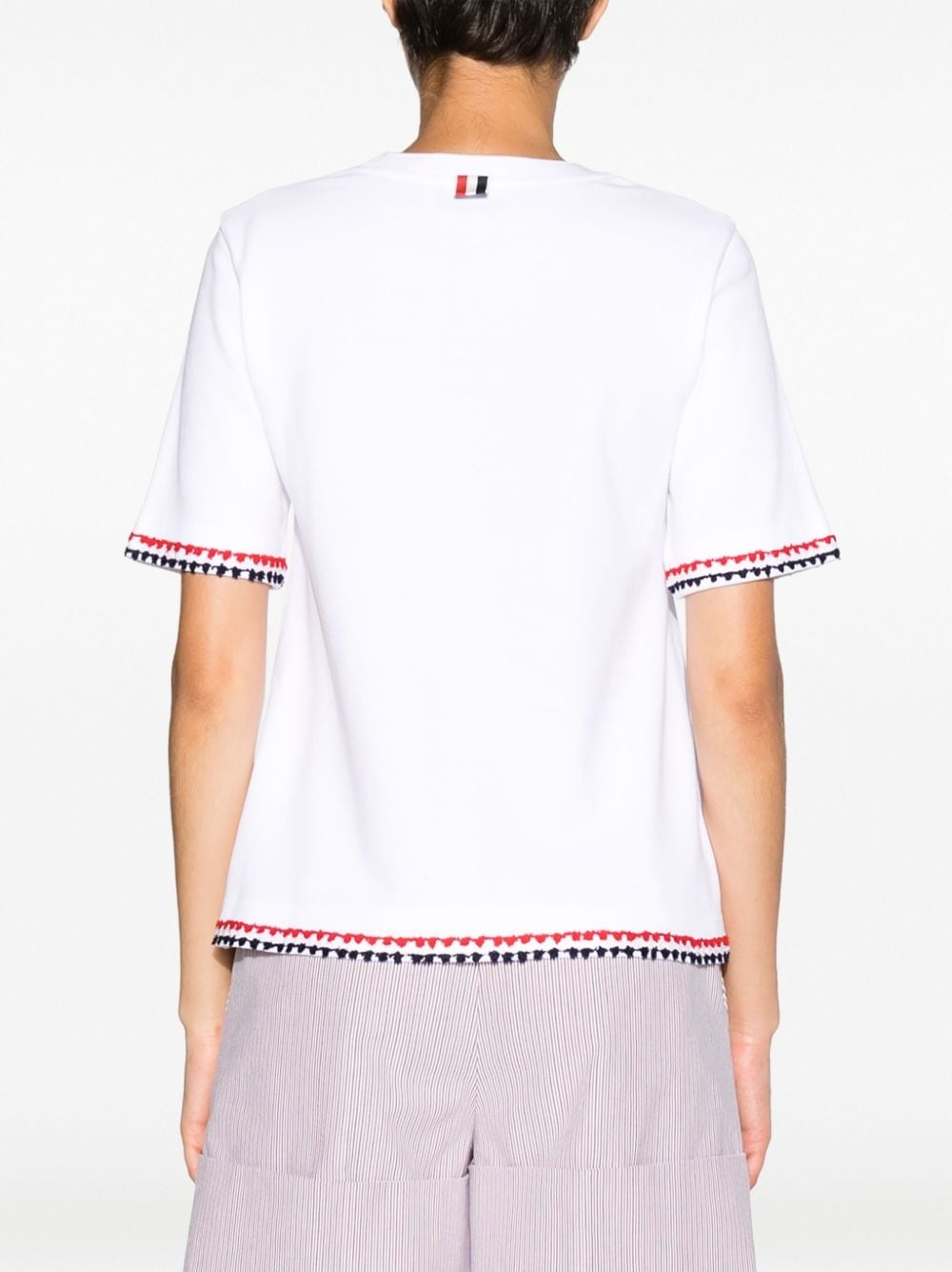 RWB-stripe cotton T-shirt - 4