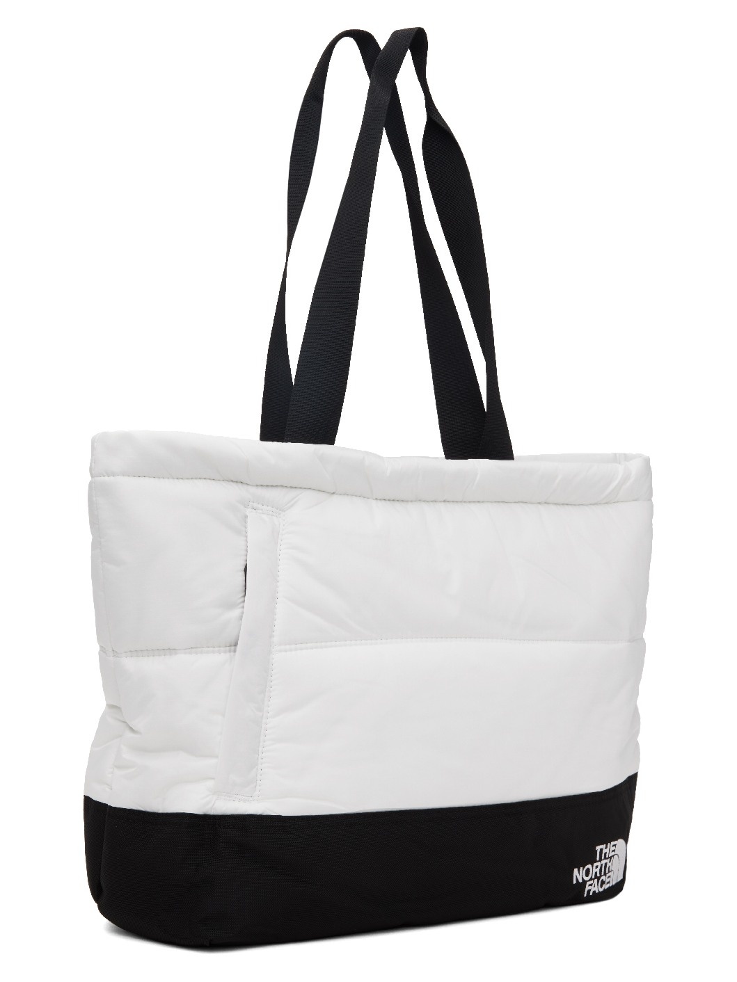 White & Black Nuptse Tote - 3