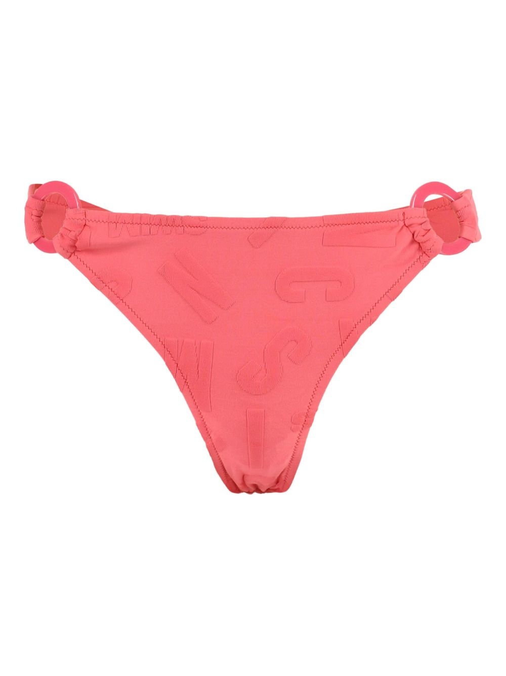 logo-embossed ring-detail bikini bottom - 2