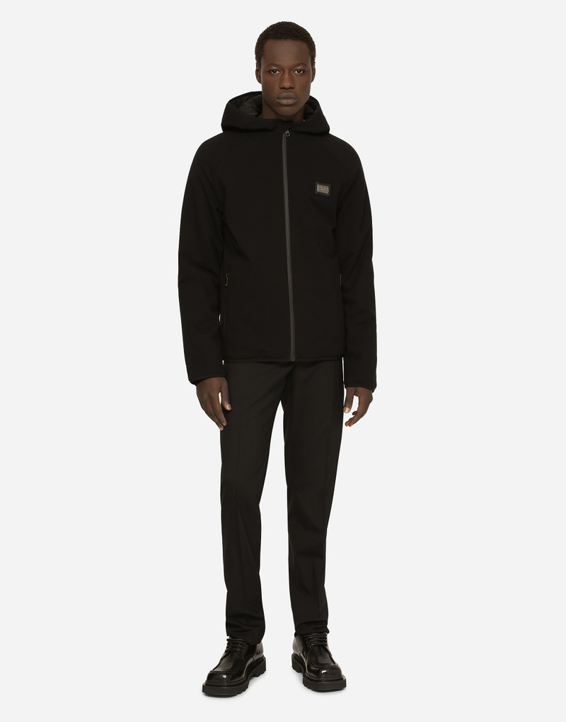 Dolce & Gabbana Hooded jersey jacket with branded tag outlook