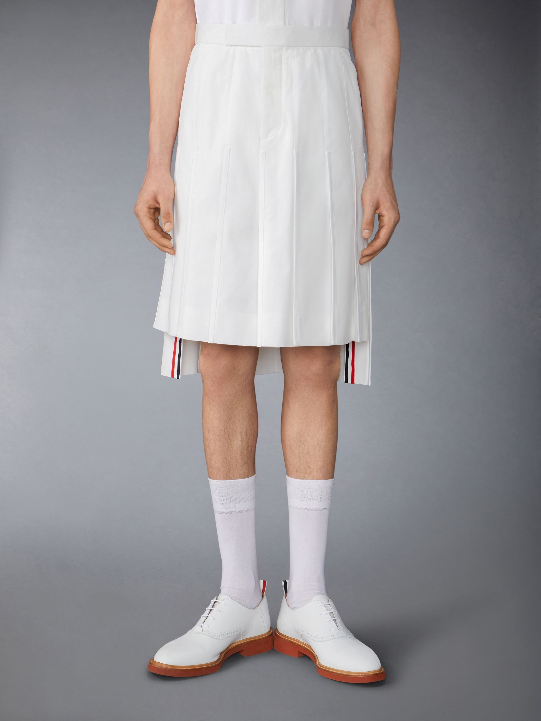 Typewriter Self Tipping Midi Classic Pleated Skirt - 1