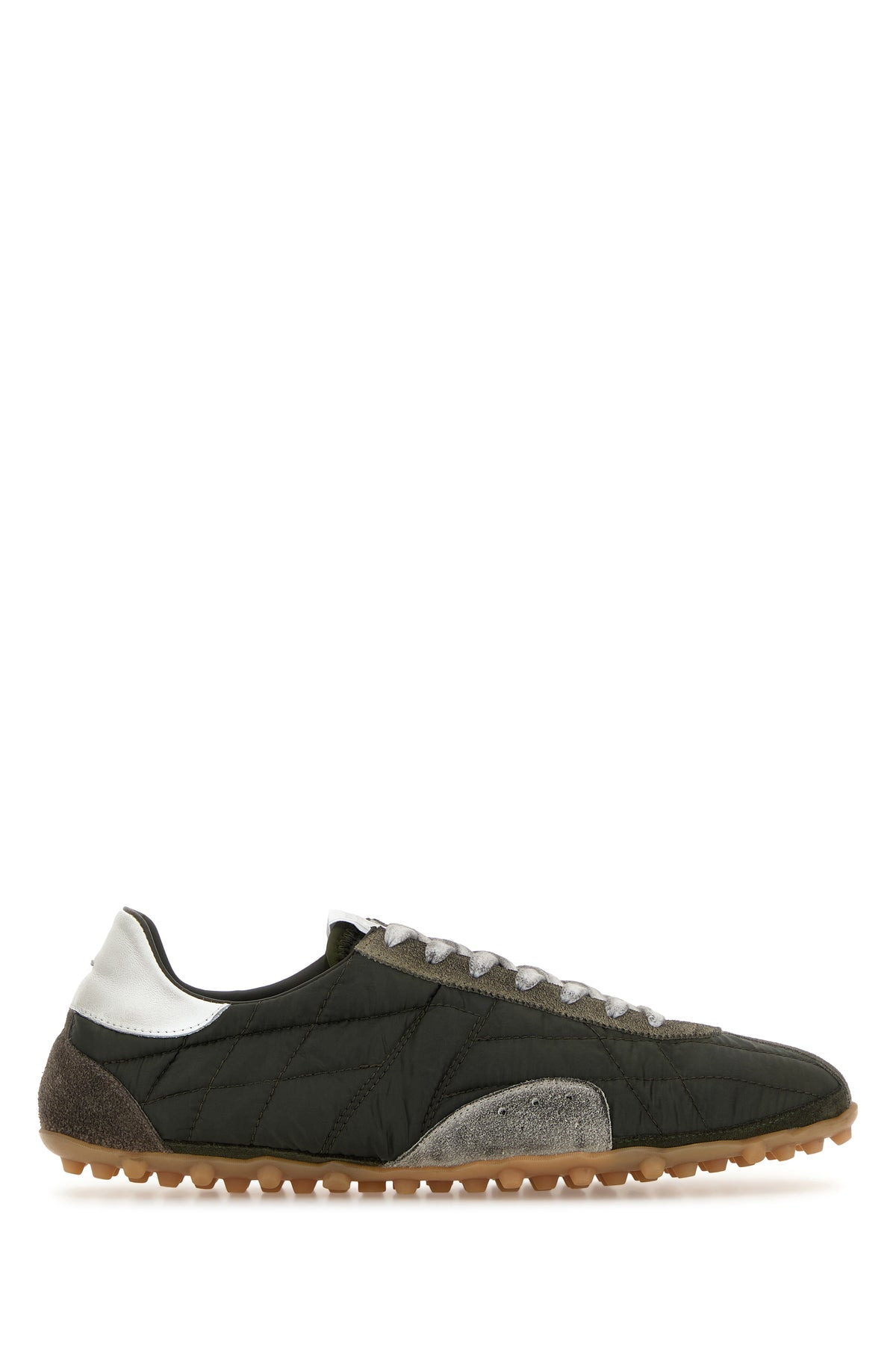 Multicolor fabric and suede sneakers - 1