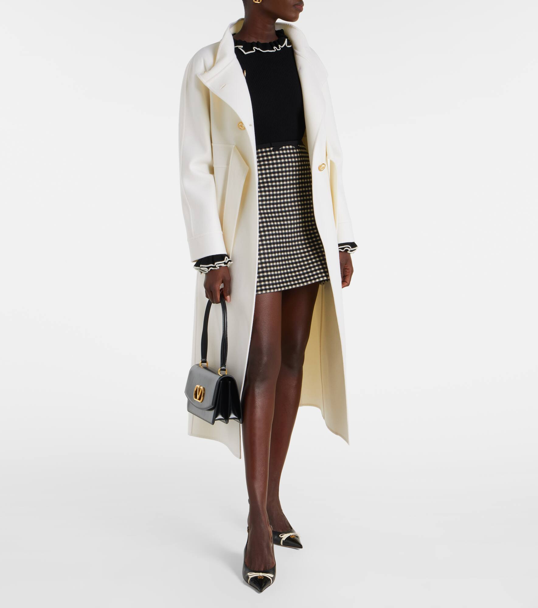 Belted wool and cashmere coat - 6
