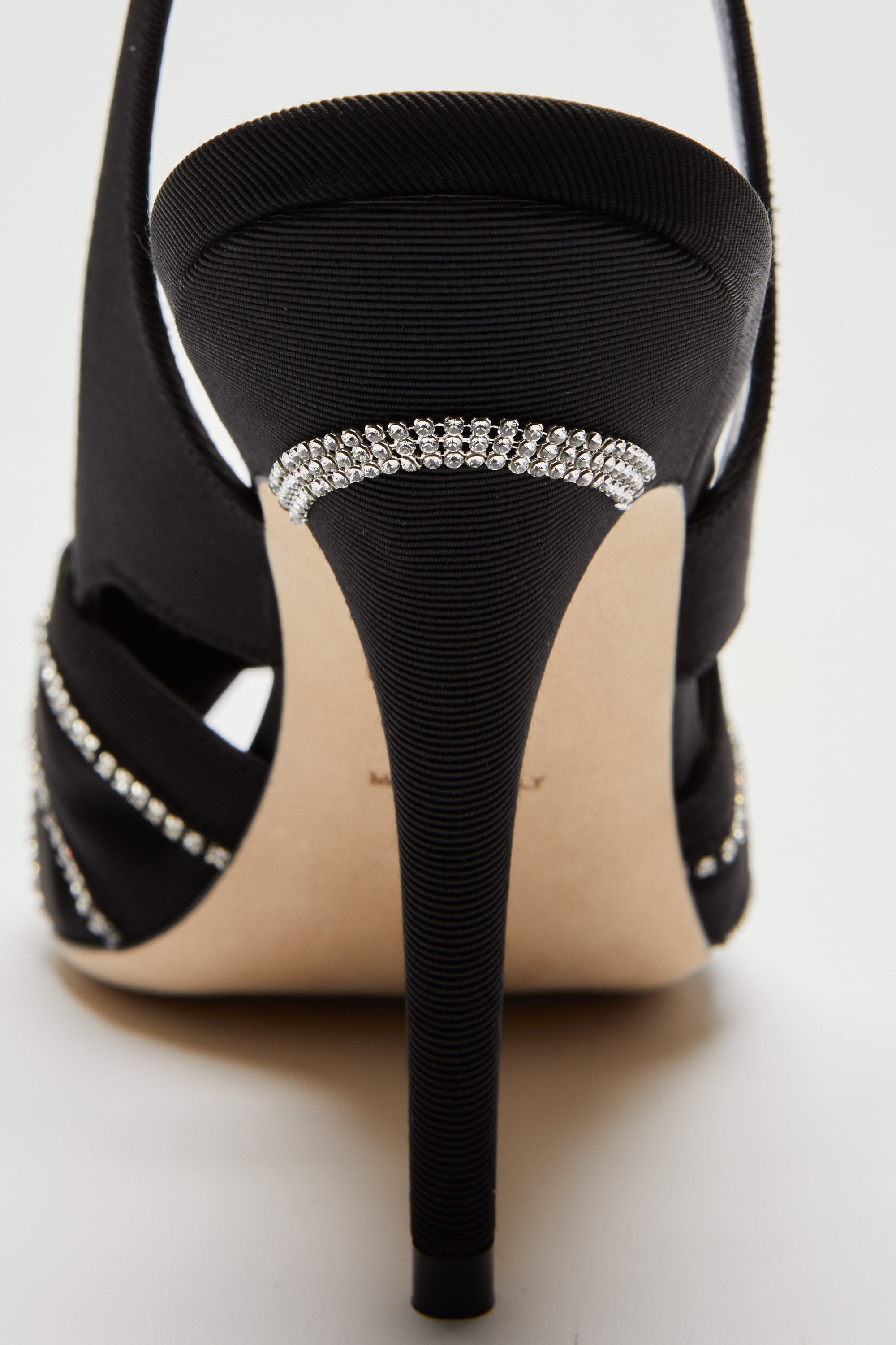 SATIN SANDALS WITH CRYSTALS - 4