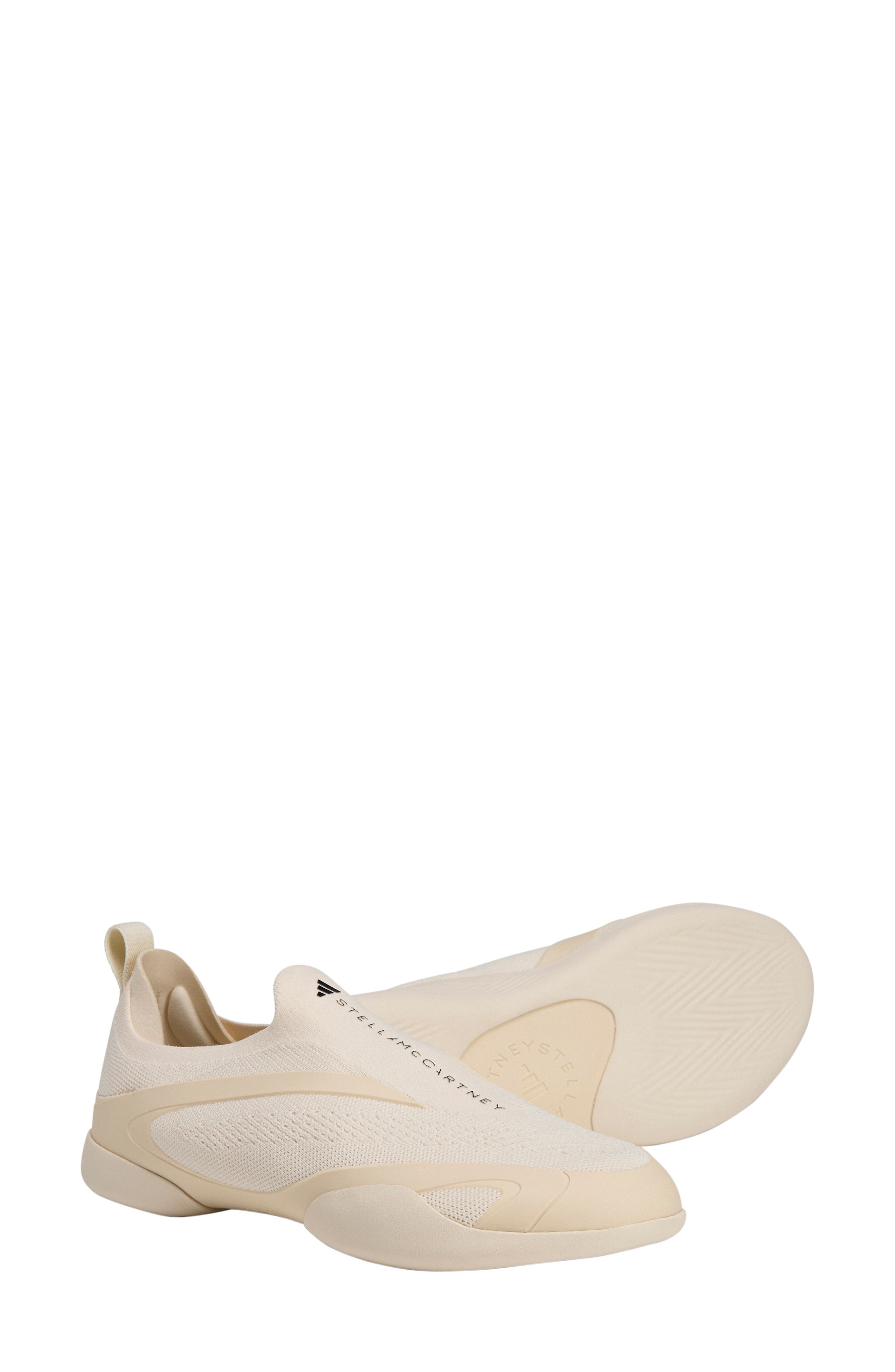 adidas by Stella McCartney Taekwondo Slip-On Sneaker in Almond/Almond/Black at Nordstrom - 9