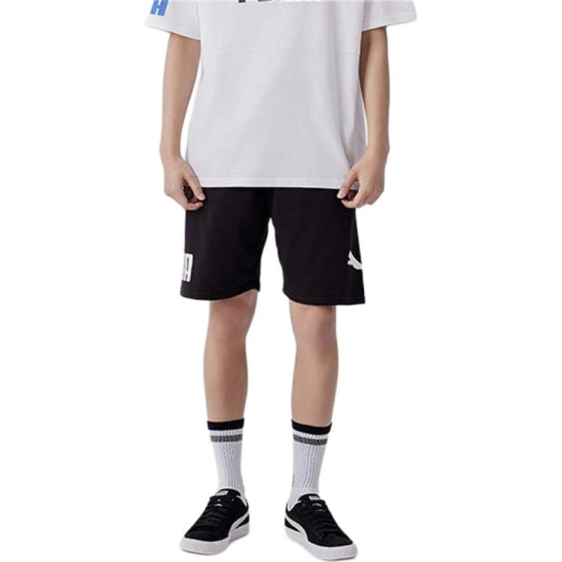 PUMA PUMA Logo Casual Shorts 'Black' 683443-01 outlook