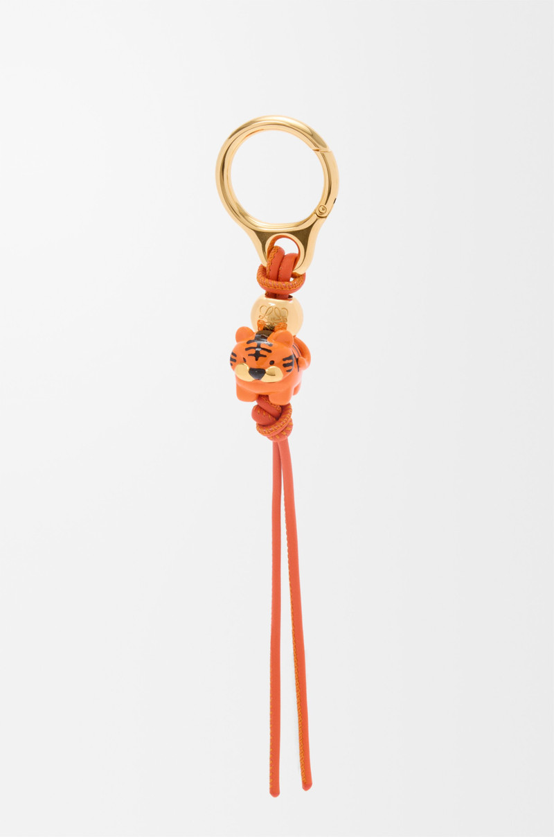 Tiger dice charm in calfskin 1