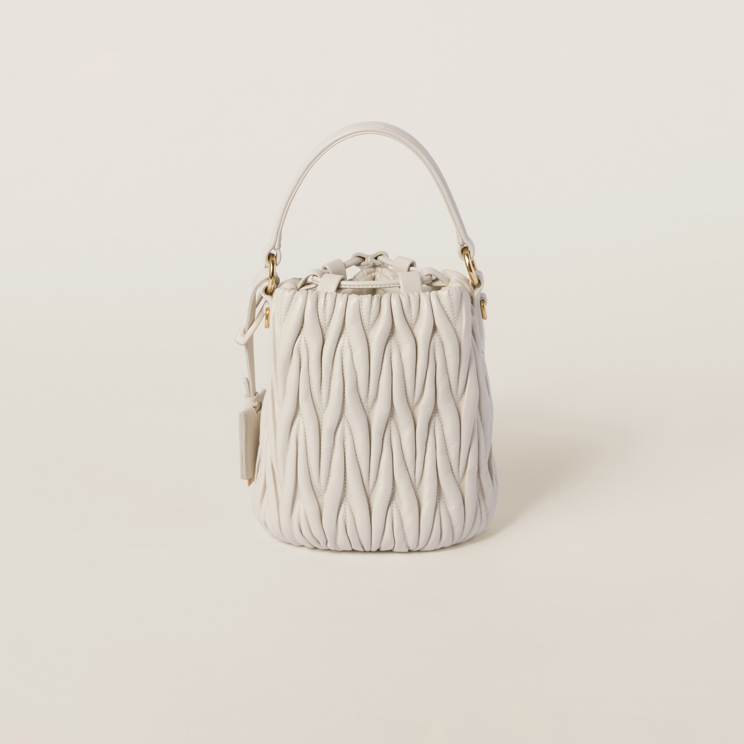 Matelassé nappa leather bucket bag - 4