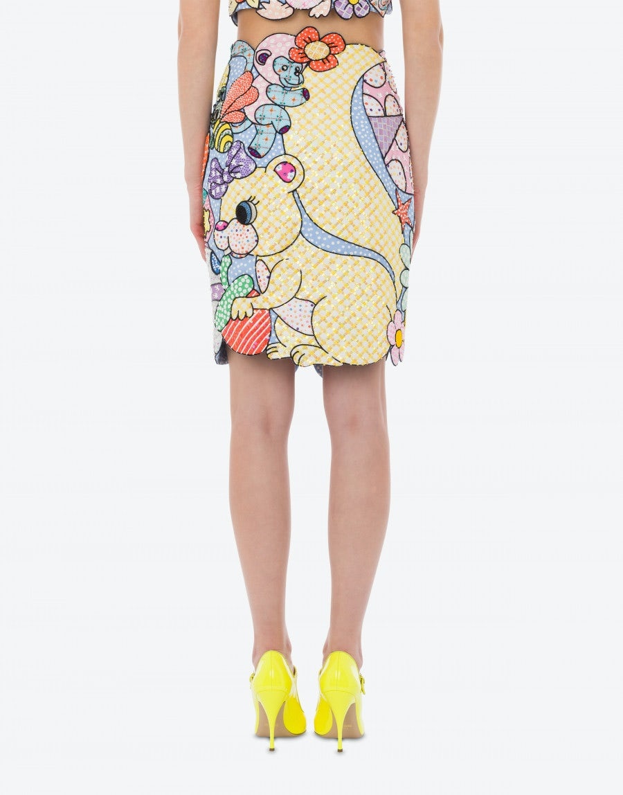 COUTURE MENAGERIE PATCHWORK SKIRT - 3
