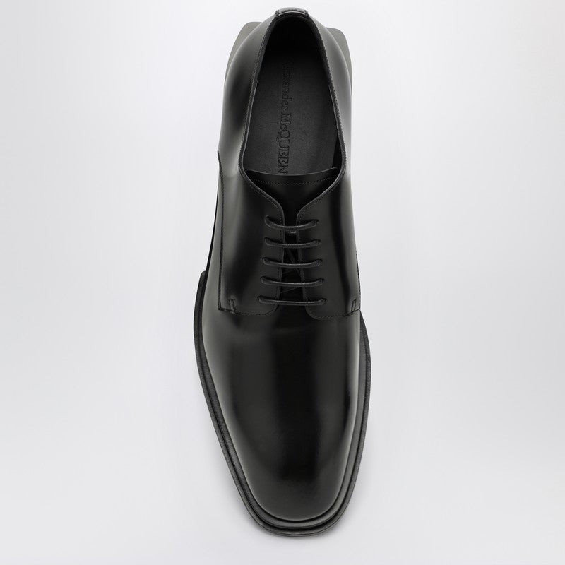 Alexander Mcqueen Black Leather Lace-Up Men - 3