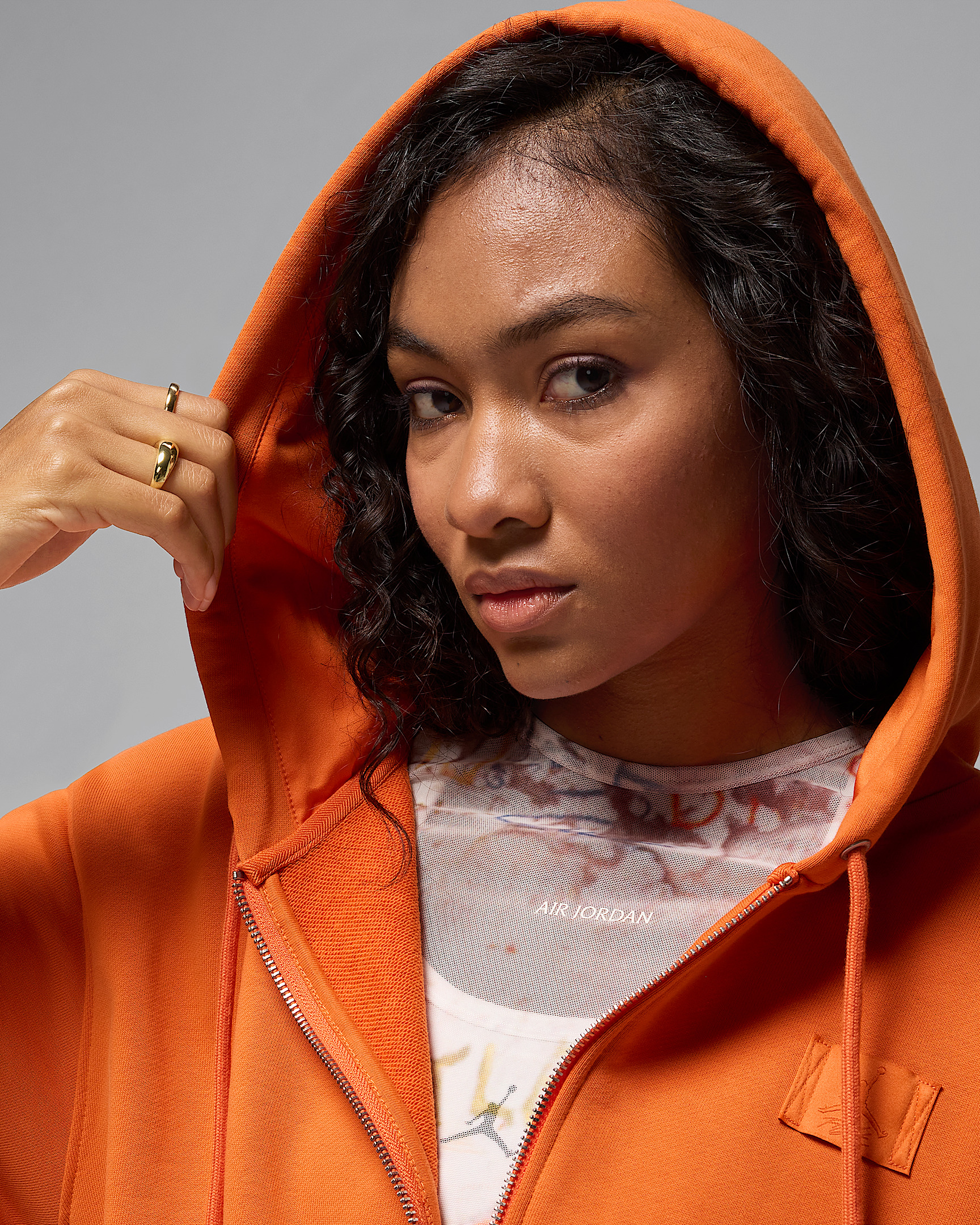 Jordan Flight Fleece Women's Cropped Satin-Lined Hoodie - 3