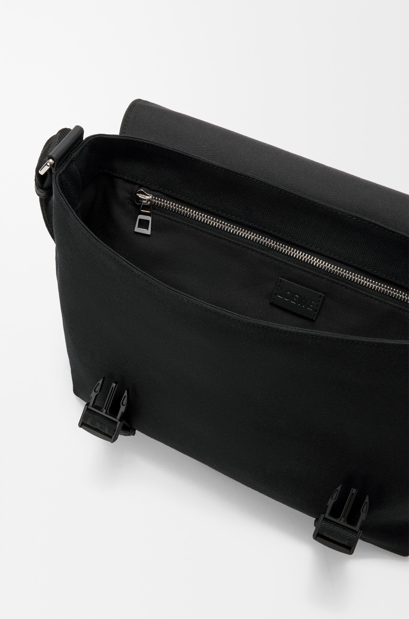 Medium Flex messenger in canvas and brushed suede 6