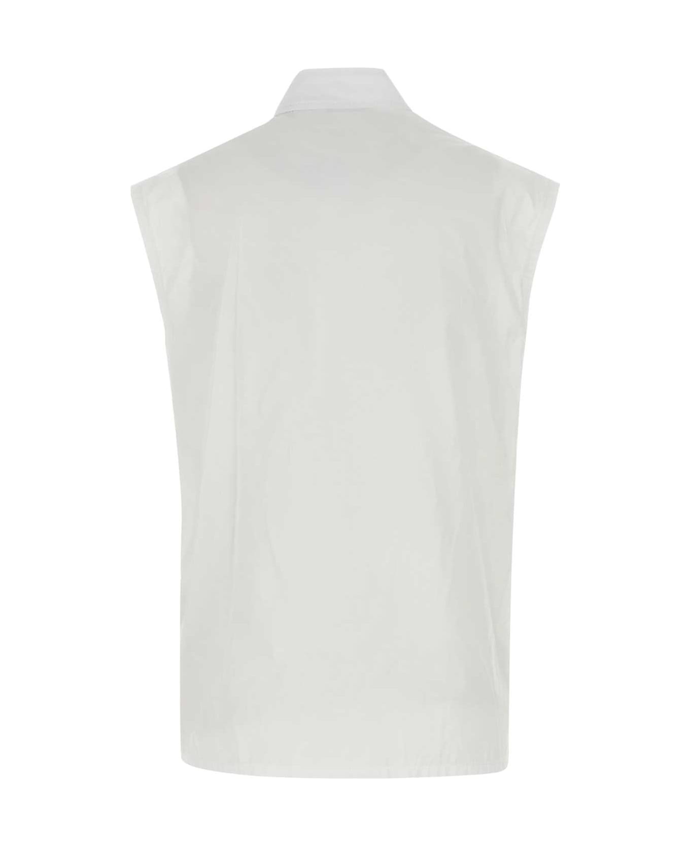 【送料&関税込】Burberry White Cotton Vest Burberry White Cotton Vest | italist | REVERSIBLE