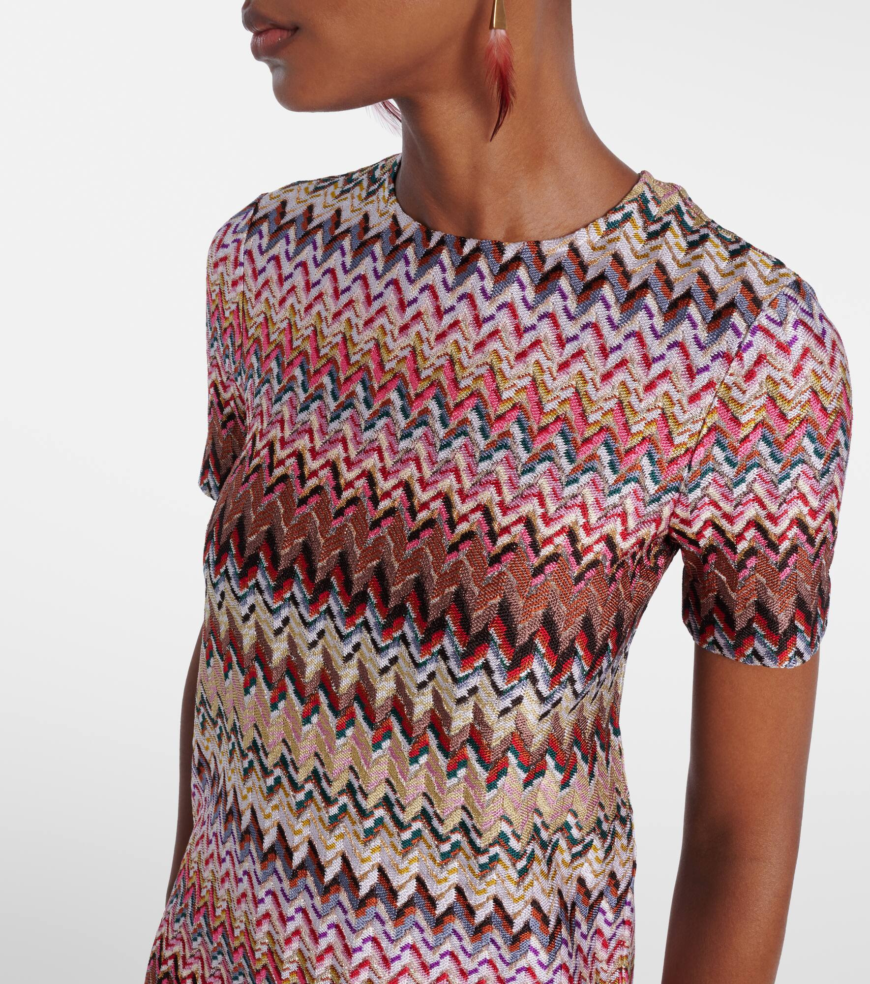 Zig Zag lamé minidress - 4