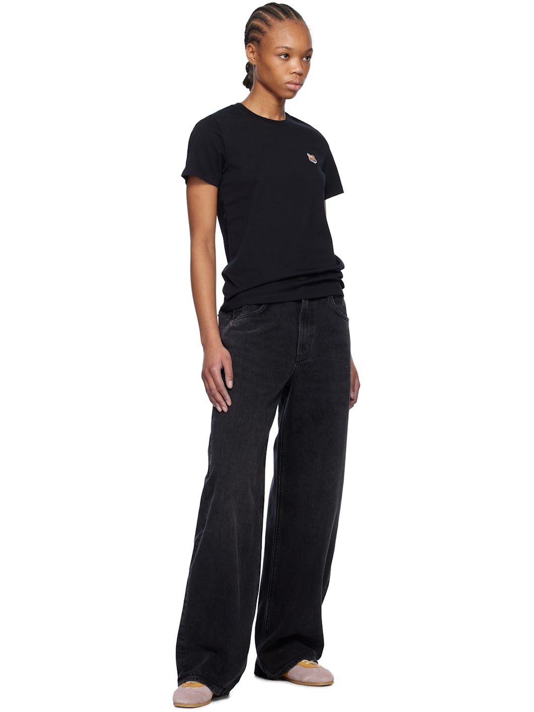 Black Fox Head Patch Regular T-shirt - 4