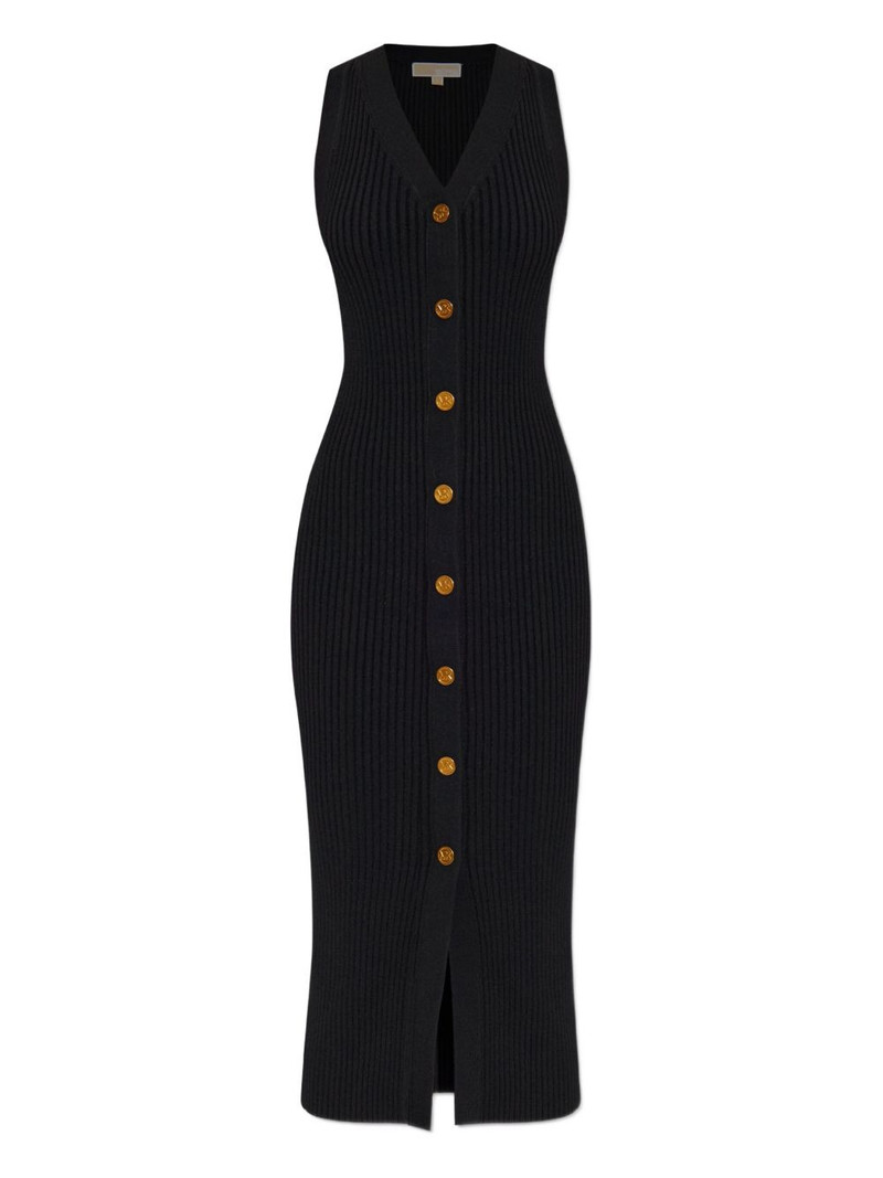 V-neck ribbed dress 1