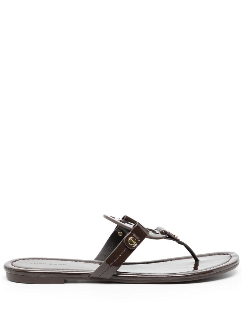 Miller logo-plaque leather sandals 1