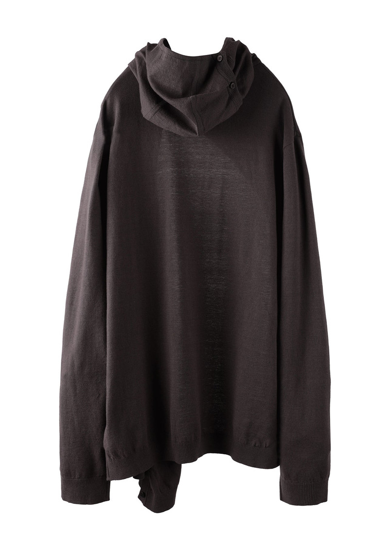 8.0 KNIT HOODIE CENTER (BROWN) 4