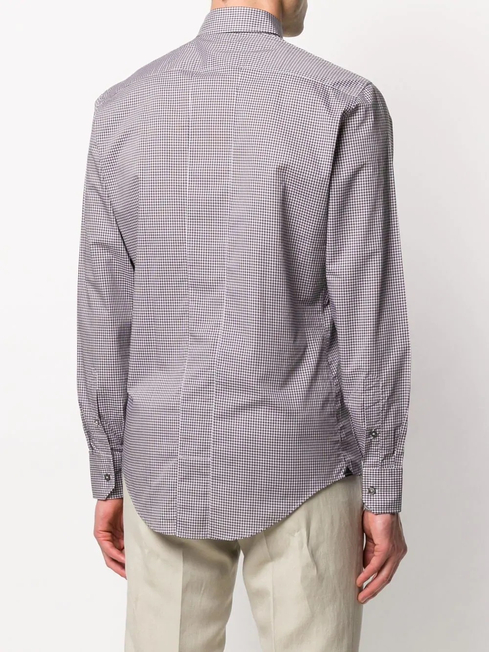 micro checked shirt - 4