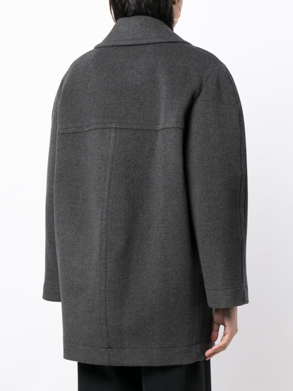 notched-lapels double-breasted coat - 4