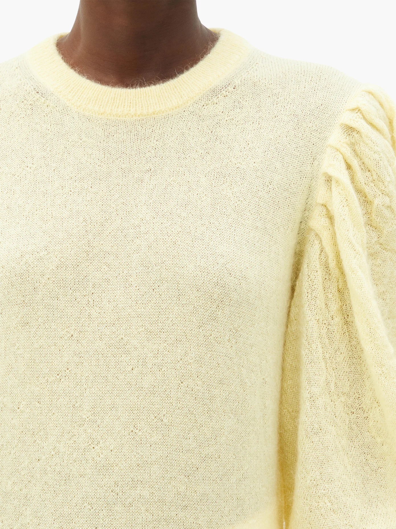 Balloon-sleeve mohair-blend sweater - 3