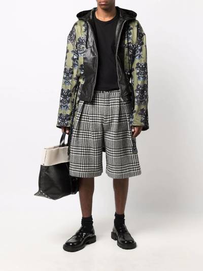 Comme des Garçons Homme Plus panelled graphic-print coat outlook