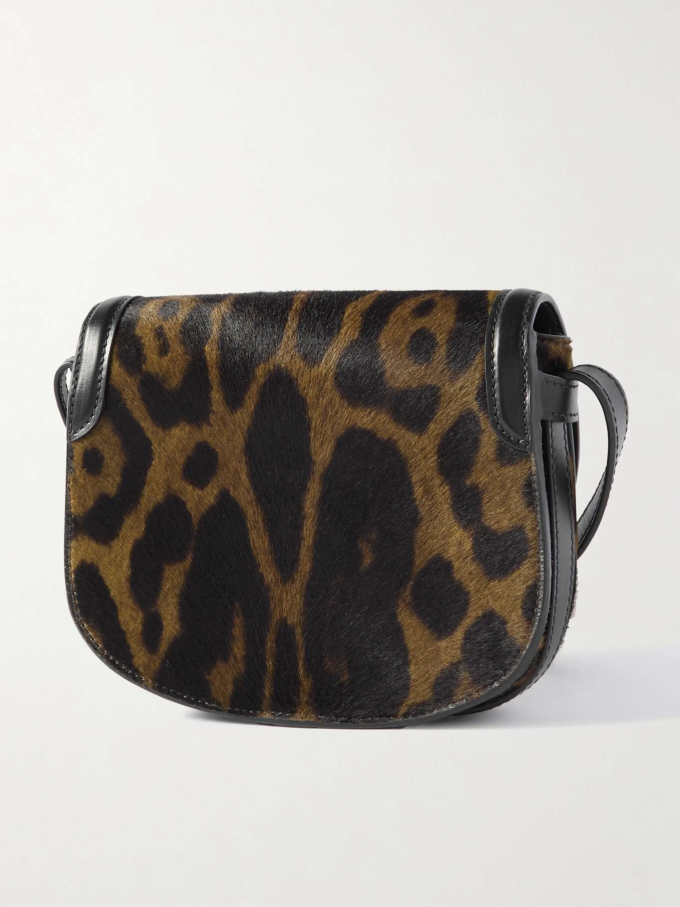 Wallis leather-trimmed leopard-print calf hair shoulder bag Leopard print - 3