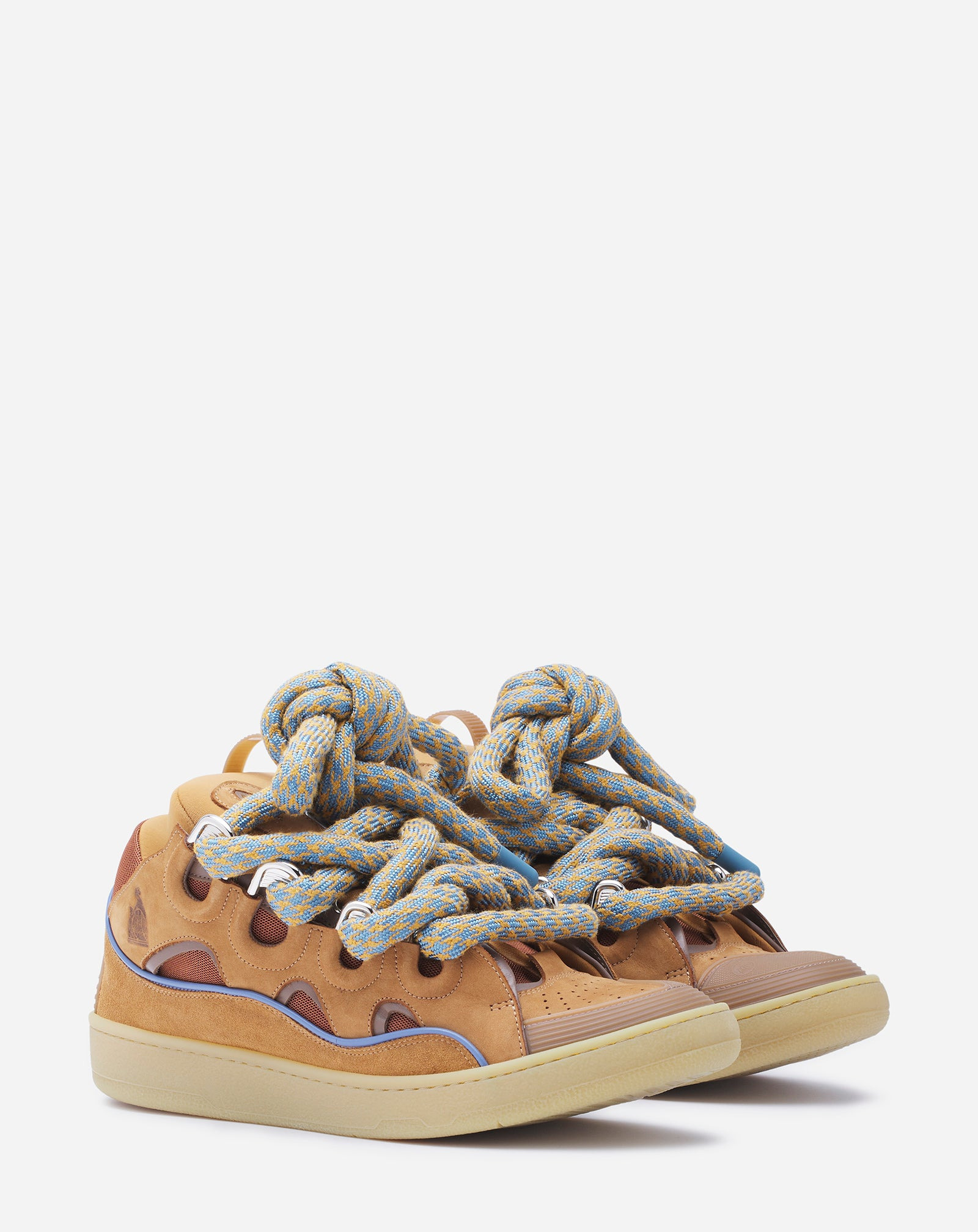CURB SNEAKERS IN LEATHER WITH SNAKE LACES - 2