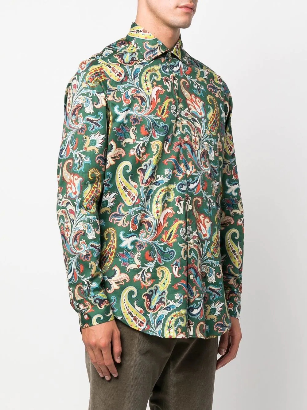 paisley-print button-up shirt - 3