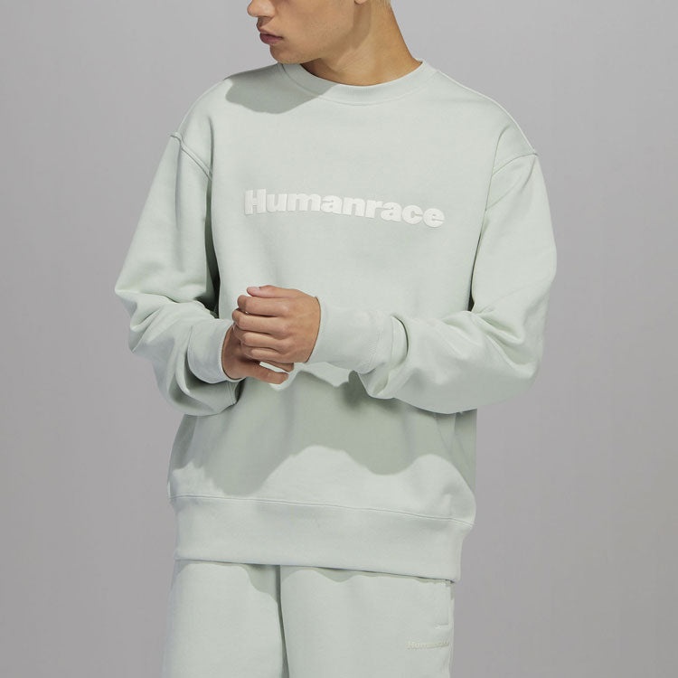 adidas x Pharrell Humanrace Logo Sweatshirt 'Green' HS4829 - 4