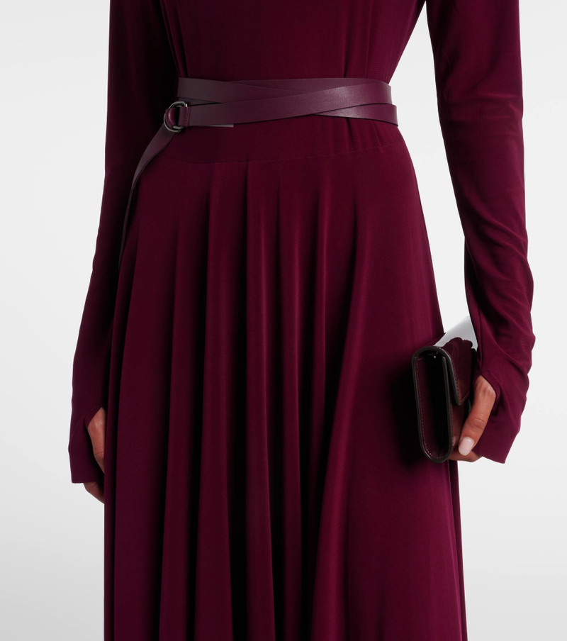 Pleated turtleneck maxi dress 5