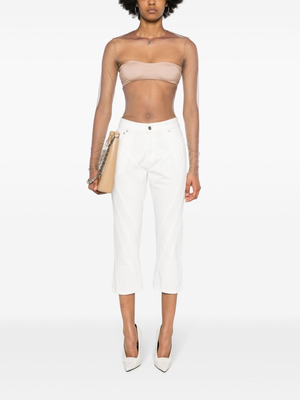 seam-detail straight-leg jeans - 2
