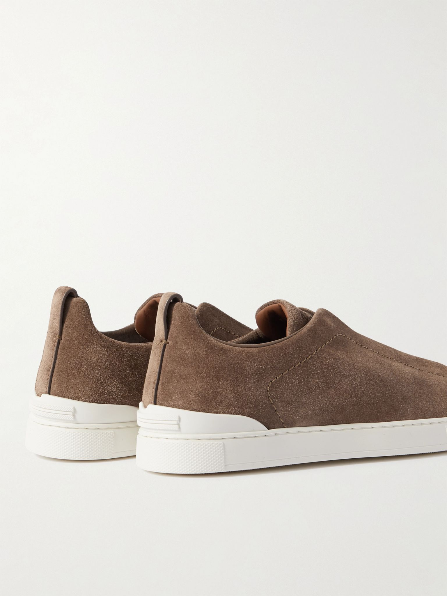 Triple Stitch™ Suede Slip-On Sneakers Brown - 5