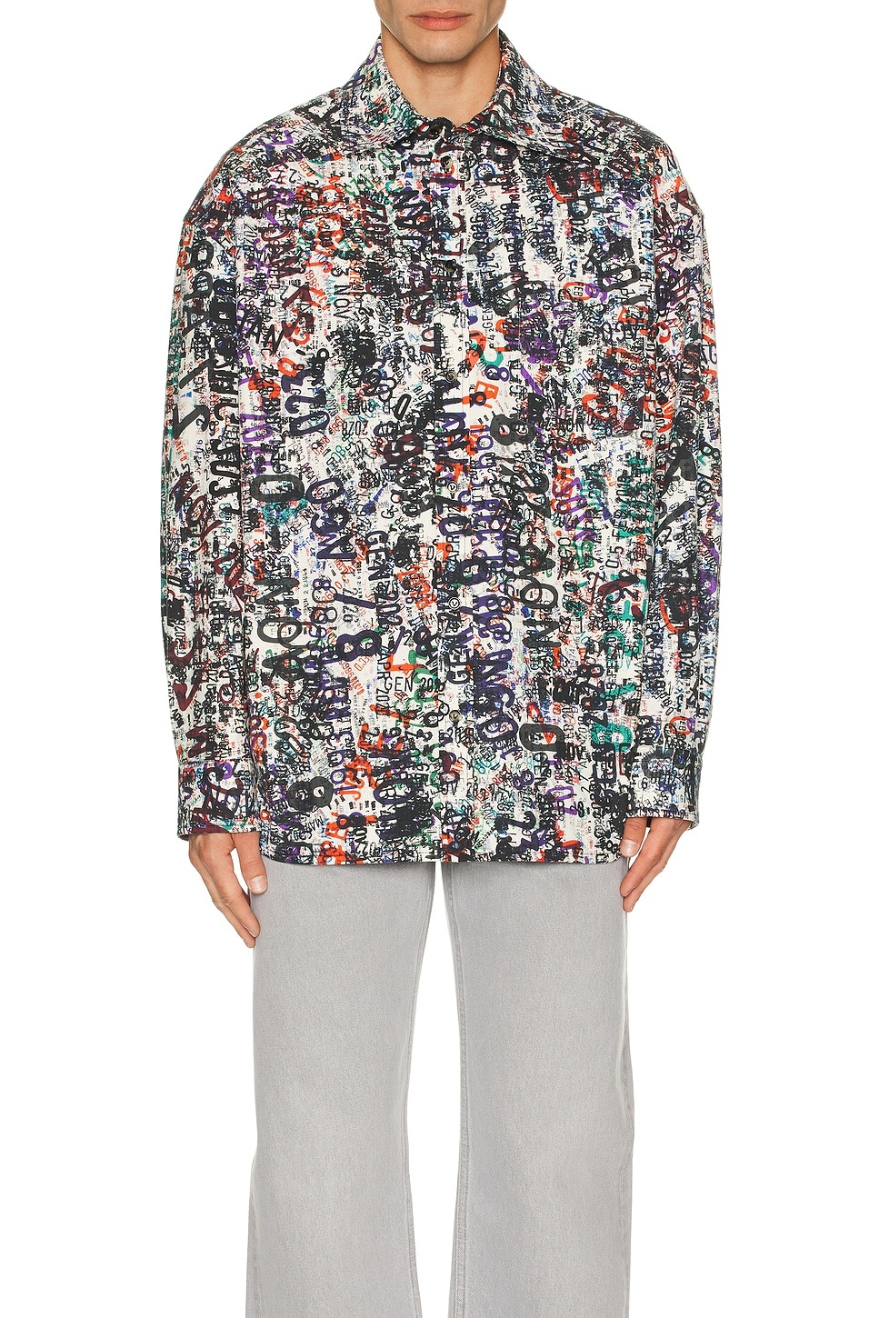 Wool Memory Print Shirt - 4
