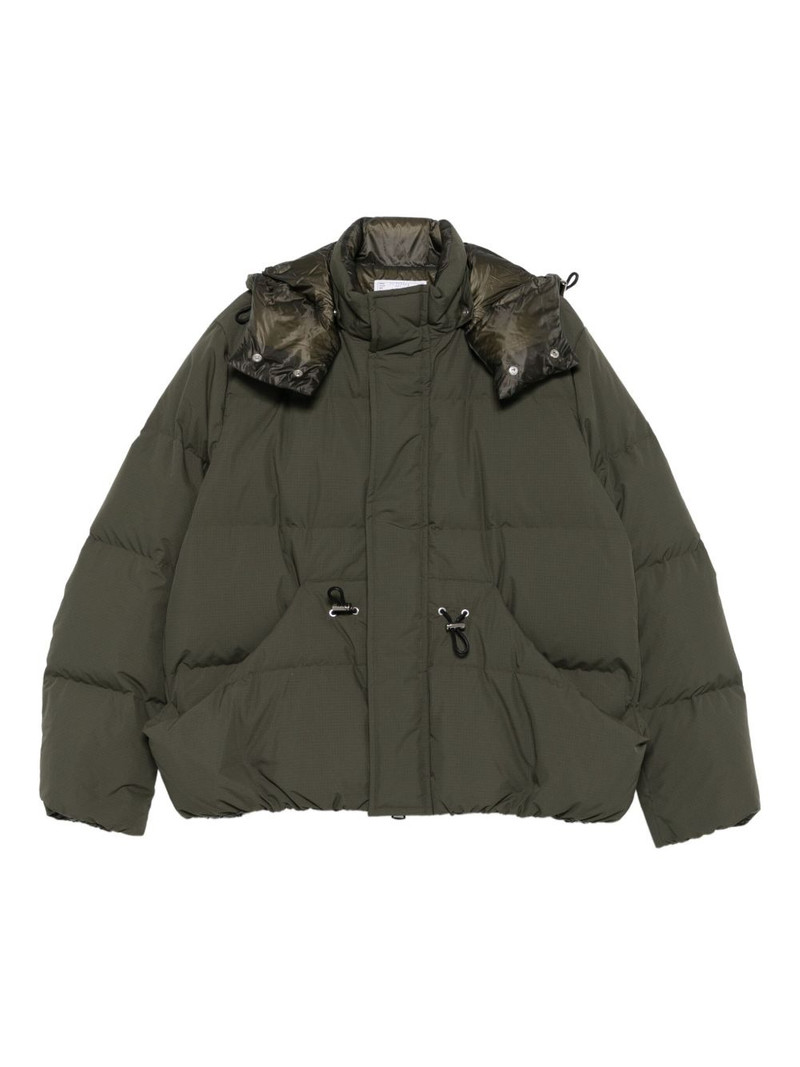 hooded drawstring puffer jacket 1