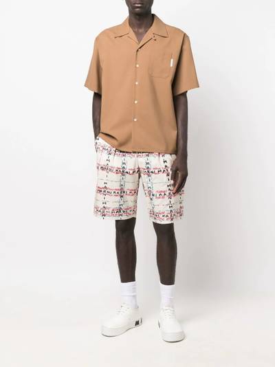 Marni all-over logo-print shorts outlook