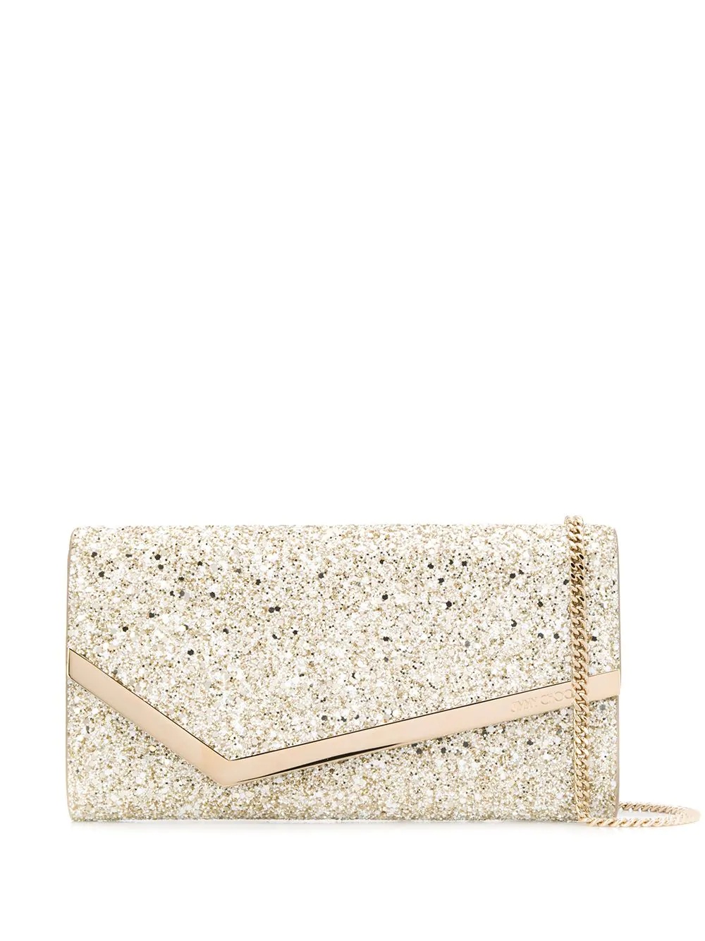 Emmie glitter-embellished clutch bag - 1