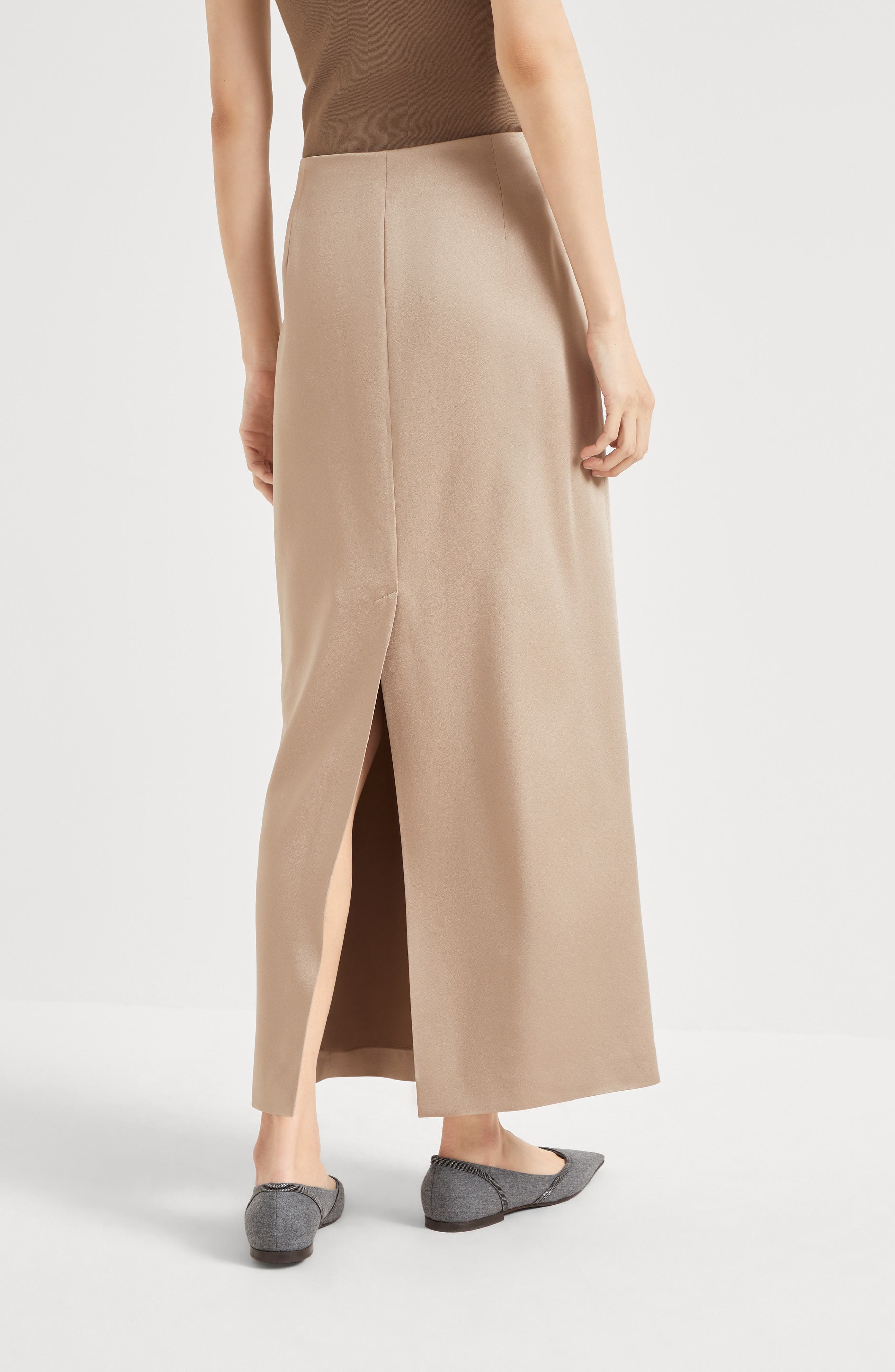 Brunello Cucinelli Column skirt in Warm Beige at Nordstrom - 3