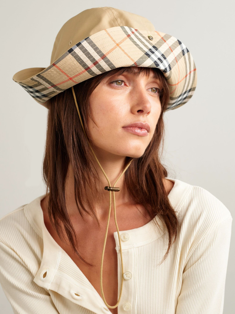 Burberry Cotton-gabardine bucket hat Beige outlook