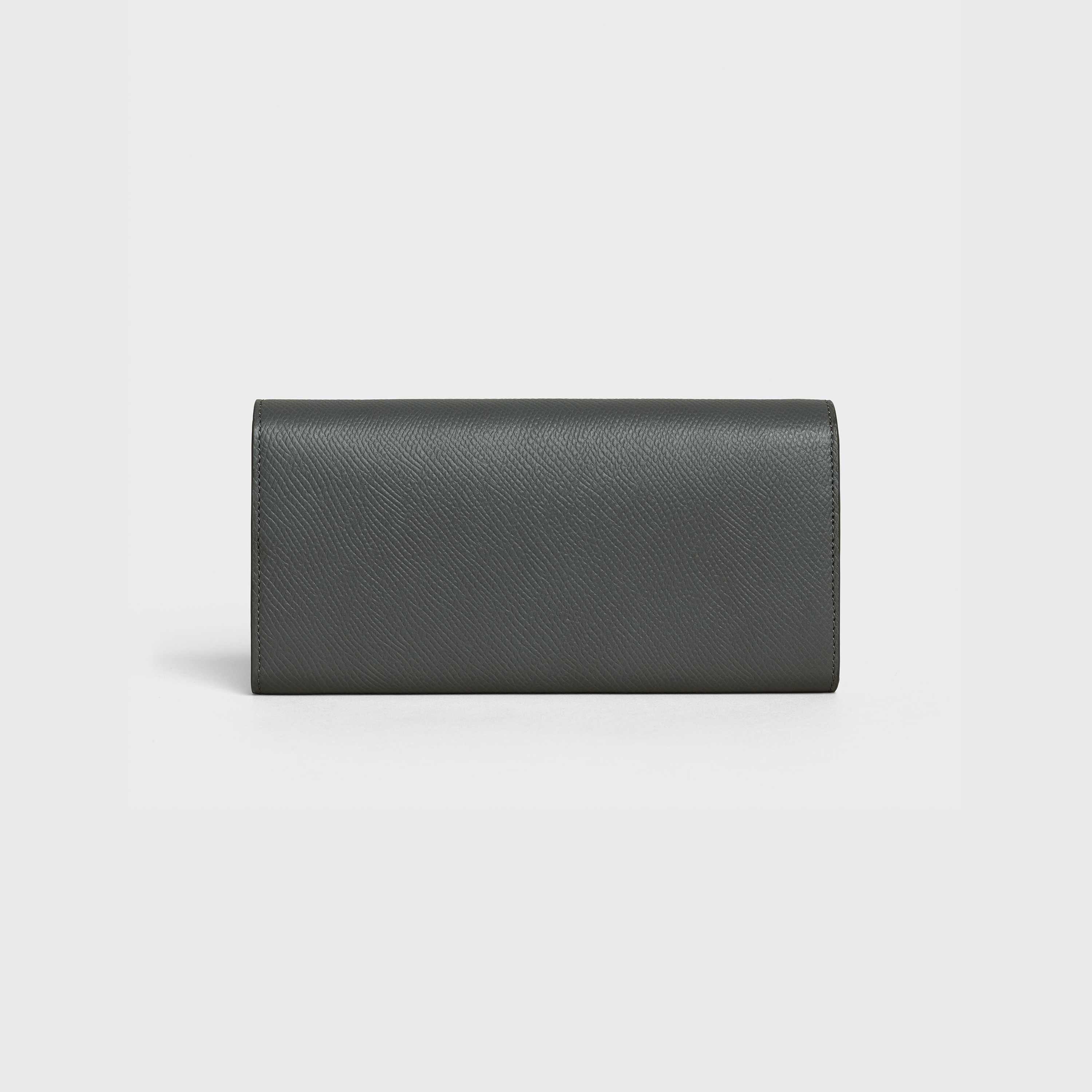 Large flap wallet in Grained calfskin - 3