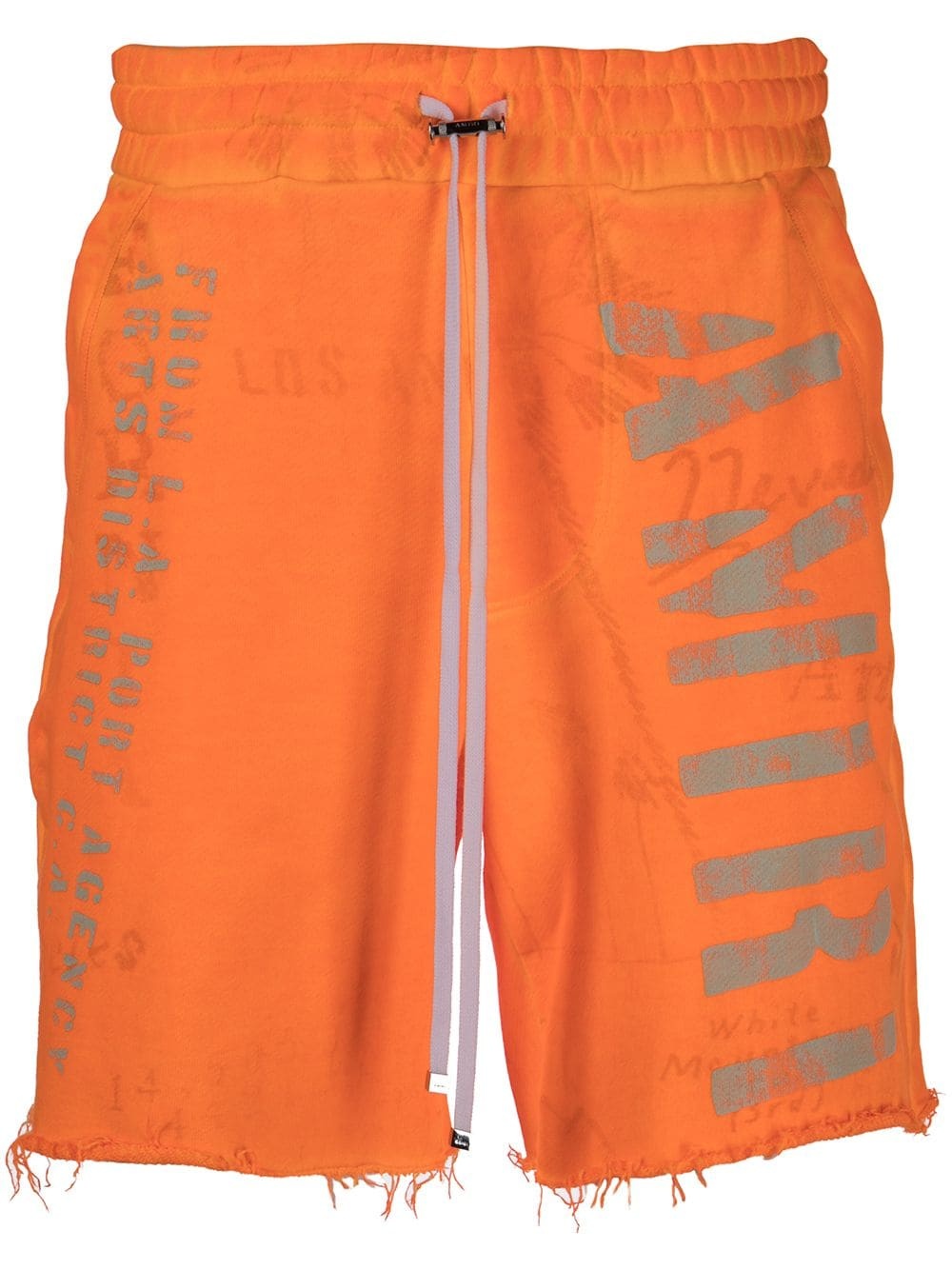 logo-print track shorts - 1