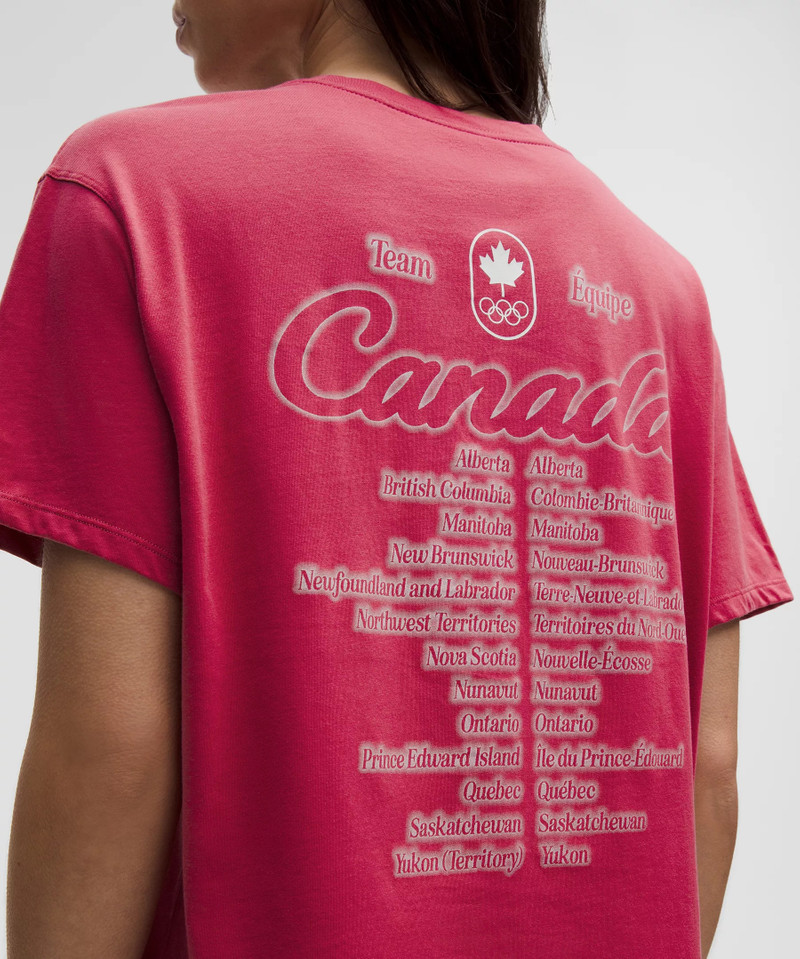 Team Canada Women's Cotton Jersey Graphic T-Shirt *COC Logo 8