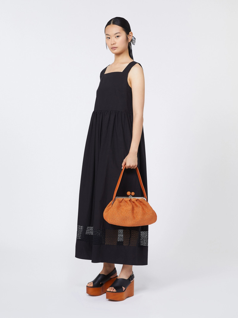 FORTUNA Medium raffia-effect Pasticcino bag - SALMON 9
