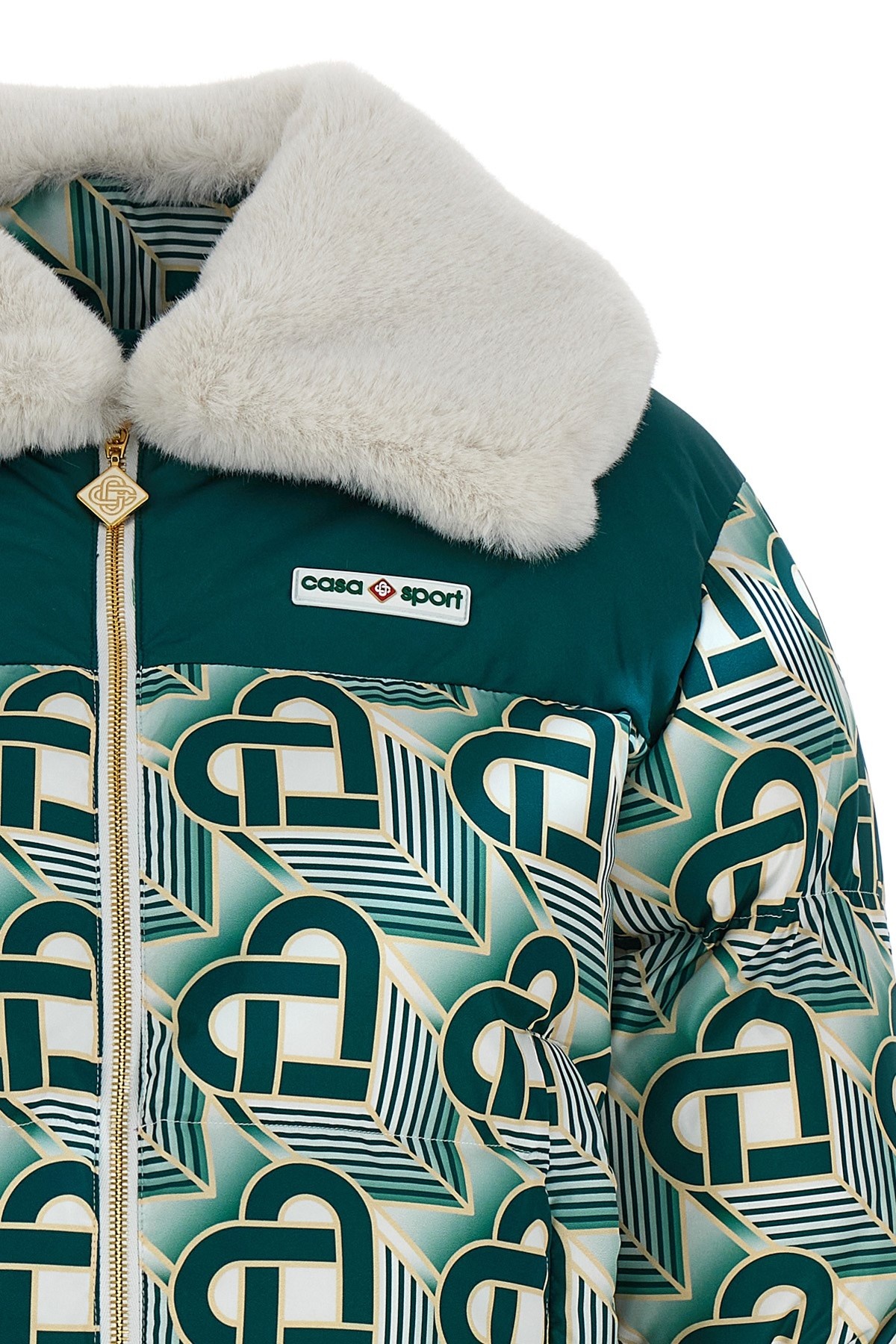 CASABLANCA Casablanca 'Heart Monogramme' Cropped Down Jacket