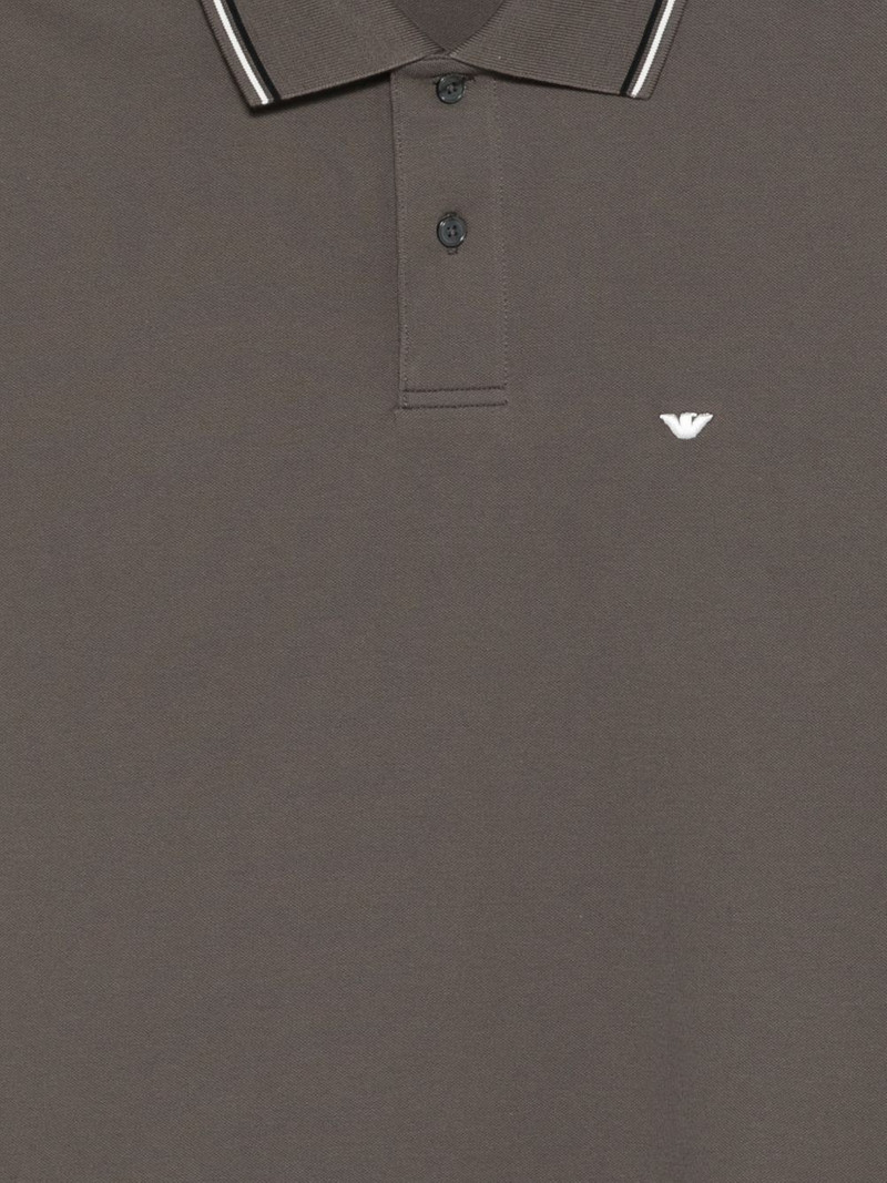 stripe-trim polo shirt 3