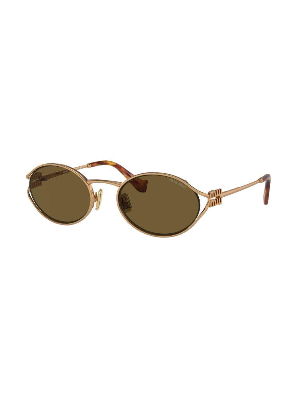 oval-frame tinted-lenses sunglasses - 2