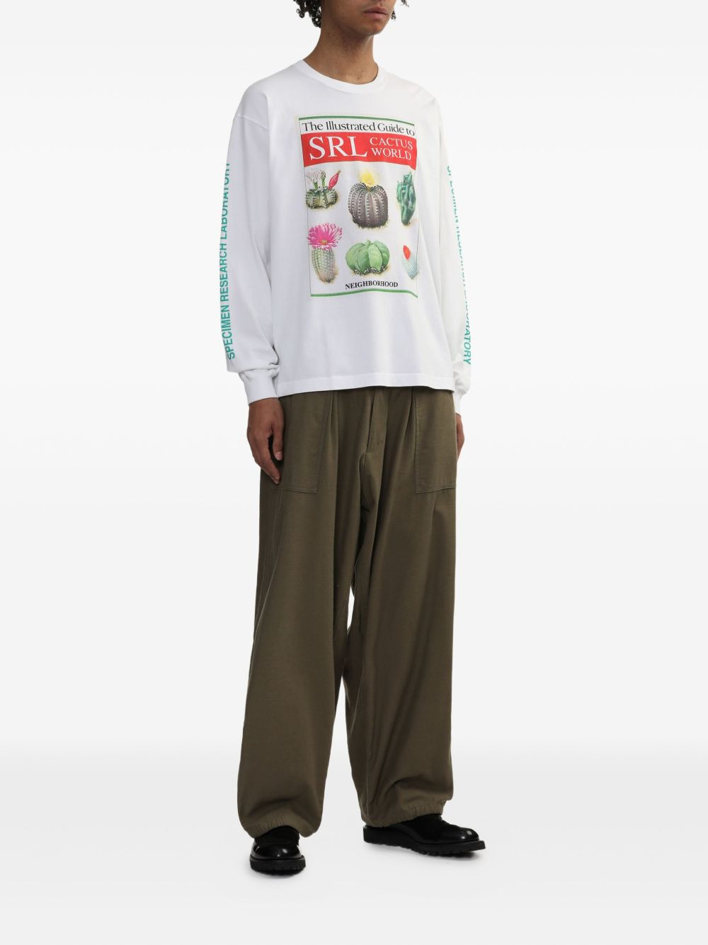 cactus-print long-sleeve T-shirt - 3