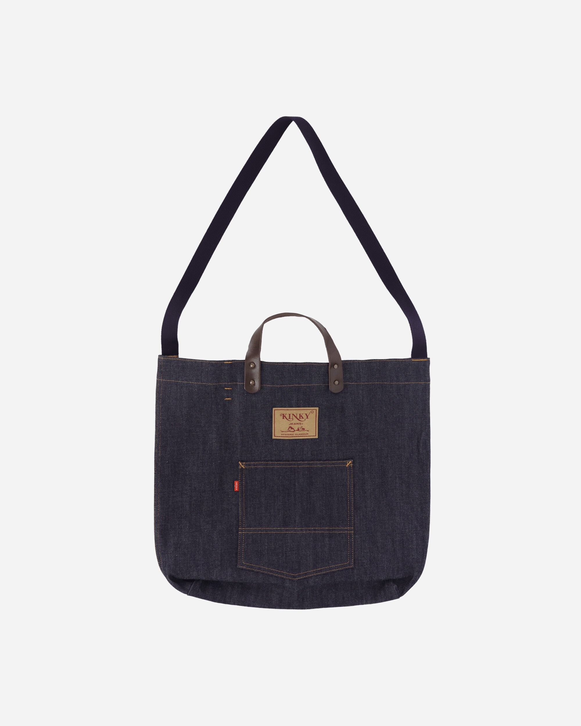 Smoking Girl Tote Bag Indigo - 3